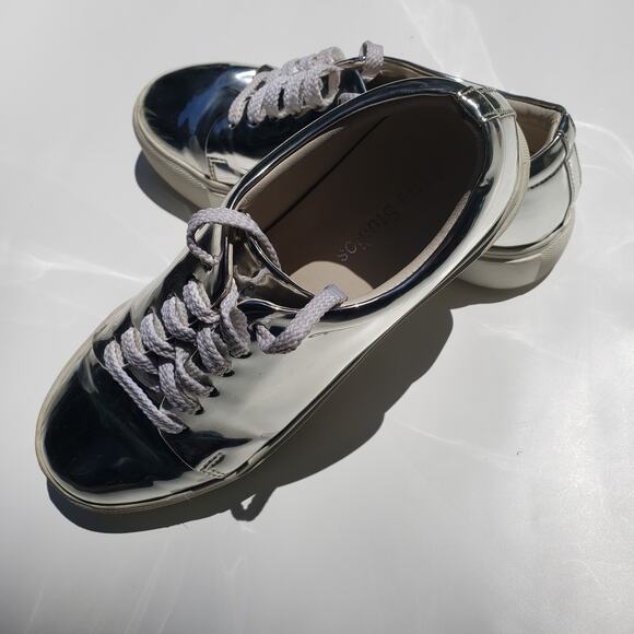 Acne Studios Mirrored  Silver Shoes Sz 37 - Picture 1 of 7